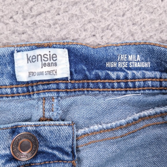 KENSIE Jeans Size 4/27 MILA High Rise Straight Retro Luxe Stretch Denim - Picture 4 of 13